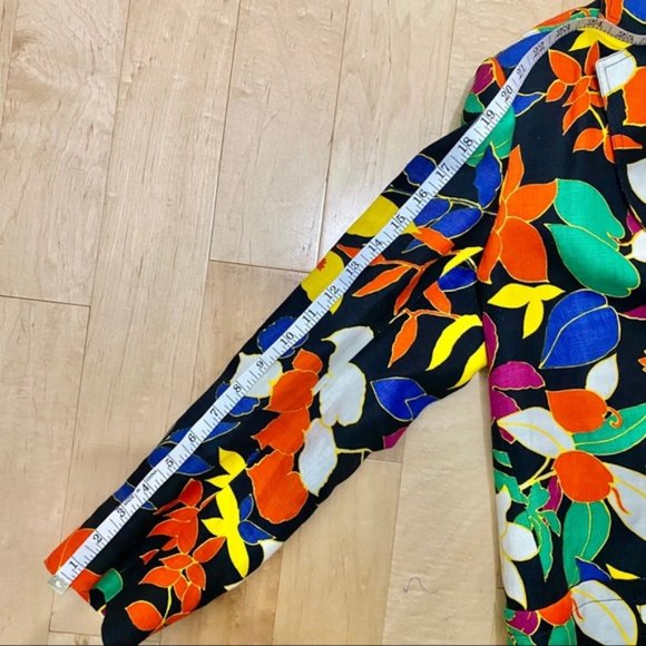 Céline Paris Vintage Linen Floral Print Blazer - Picture 7 of 12